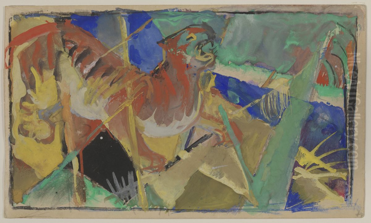 Tiger im Dschungel. Oil Painting by Franz Marc