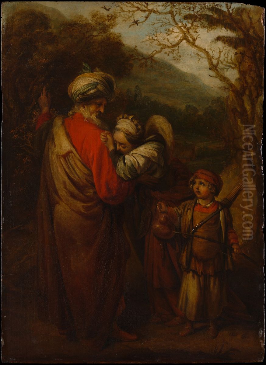 Abraham Dismissing Hagar and Ishmael Oil Painting by Barent Fabritius
