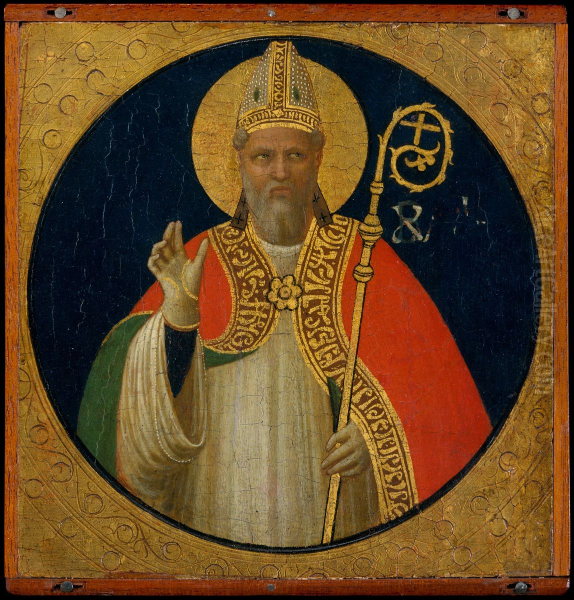 A Bishop Saint Oil Painting by Fra Angelico