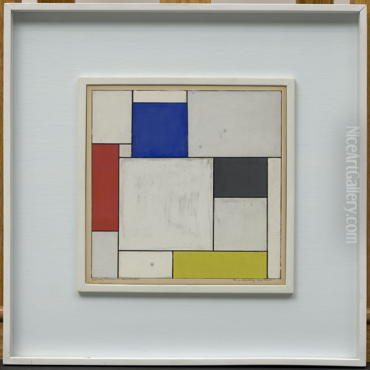 Composition decentralisee. Oil Painting by Theo van Doesburg