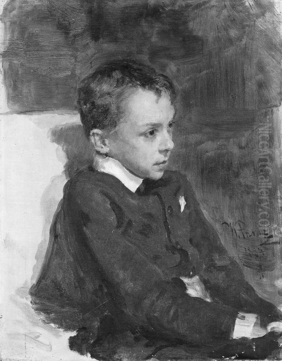 Portrait of a Boy Oil Painting by Repin Iliya