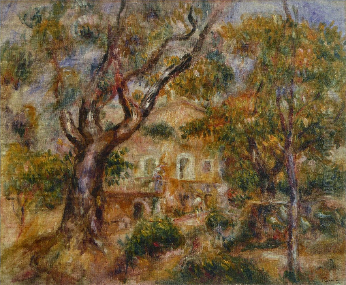 La Ferme des Collettes Oil Painting by Pierre Auguste Renoir