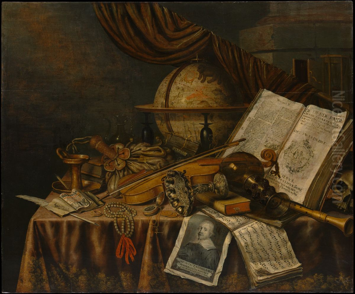 Vanitas Still Life Oil Painting by Evert Collier