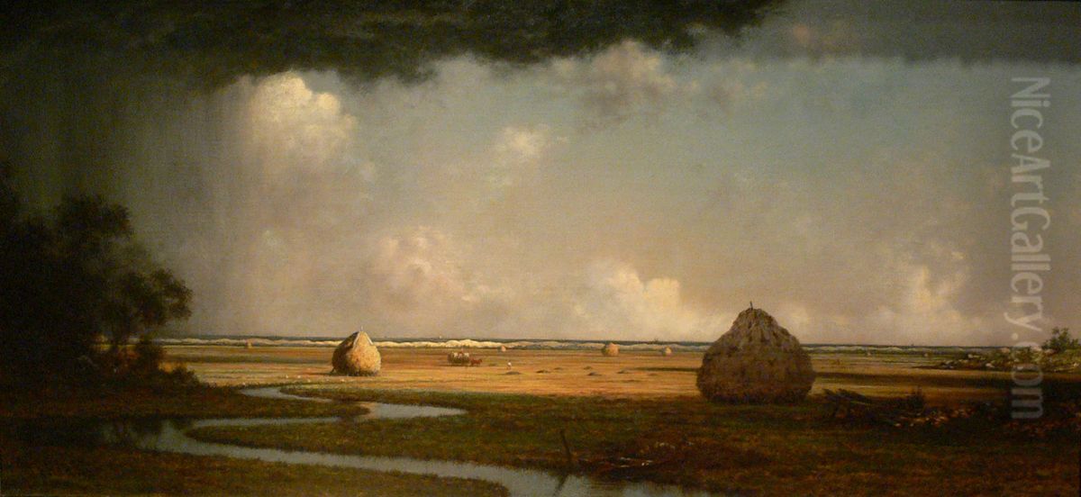 Marshfield Meadows, Massachusetts Oil Painting by Martin Johnson Heade