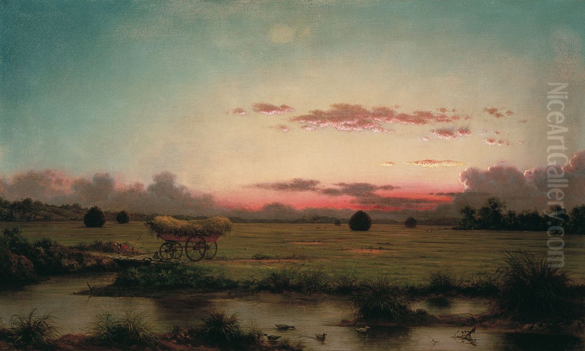 The Marshes at Rhode Island Oil Painting by Martin Johnson Heade