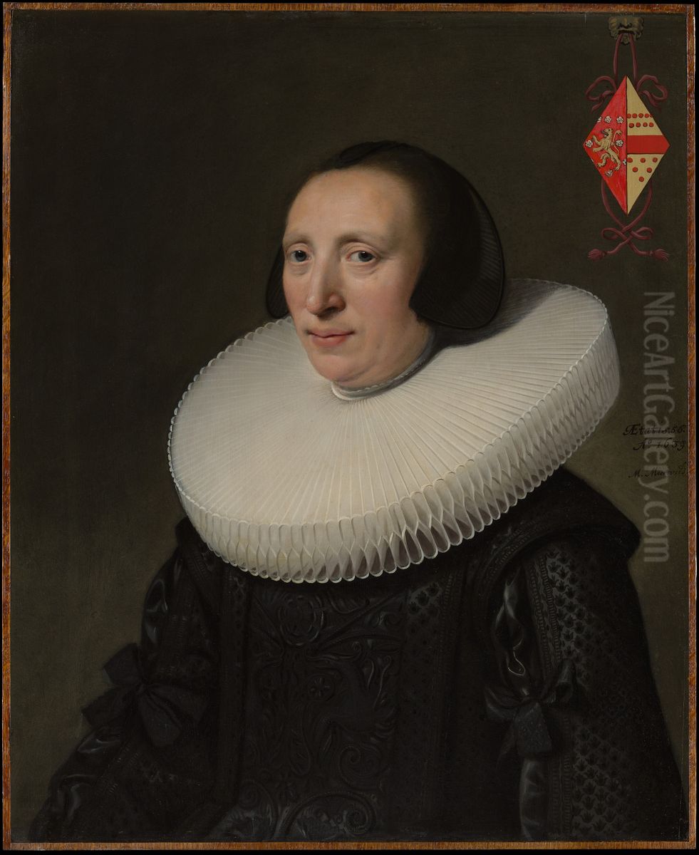 Margaretha van Clootwijk (born about 1580/81, died 1662), Wife of Jacob van Dalen Oil Painting by Michiel Jansz. van Mierevelt