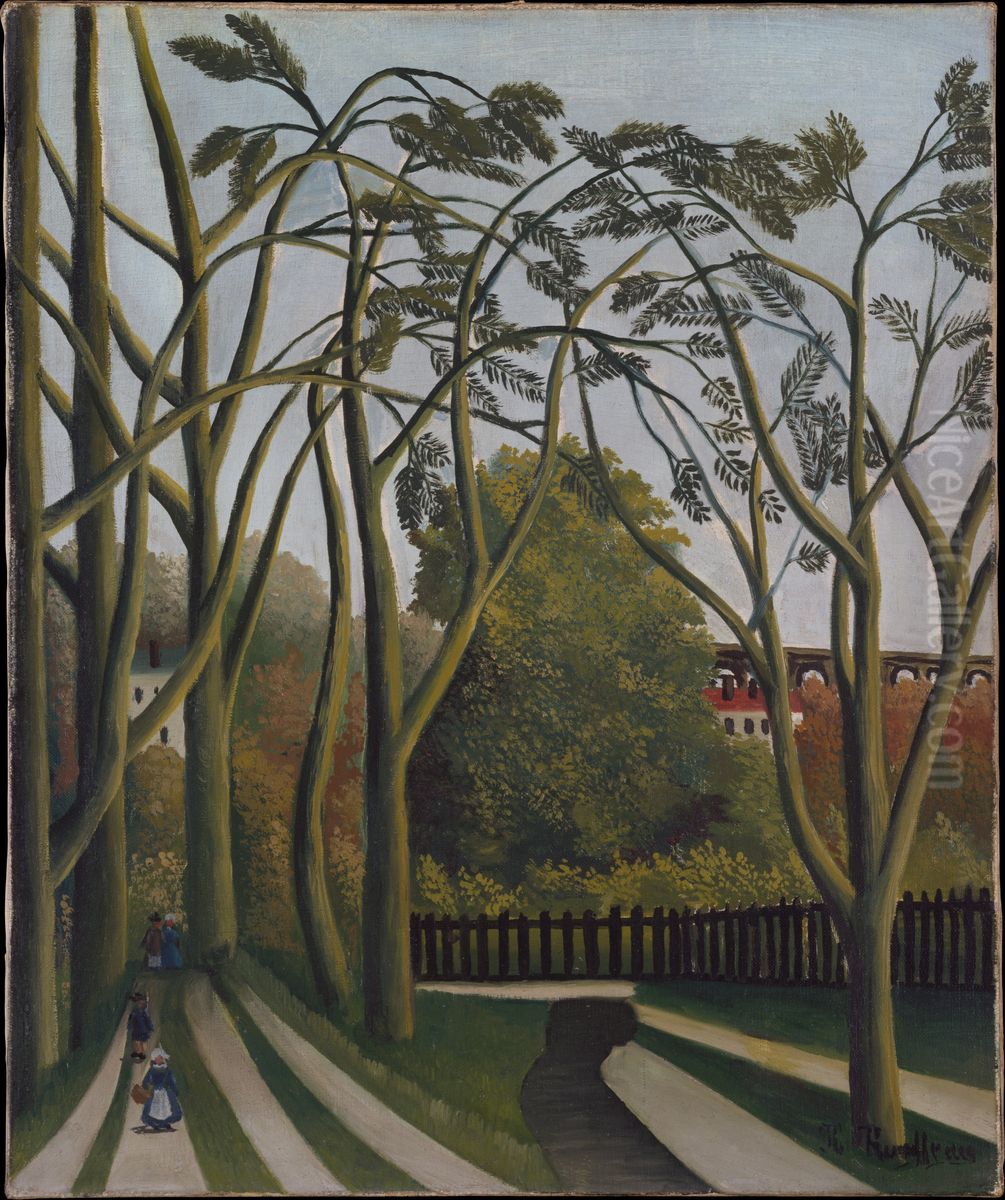 The Banks of the Bievre near Bicetre Oil Painting by Henri Julien Rousseau