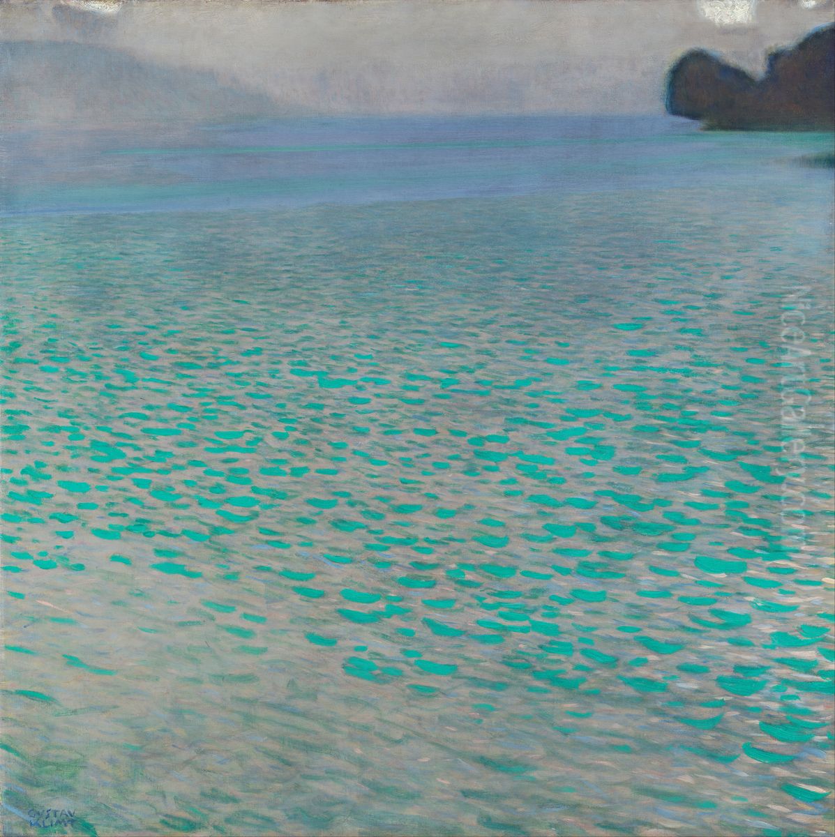 Deutsch:Attersee Oil Painting by Gustav Klimt