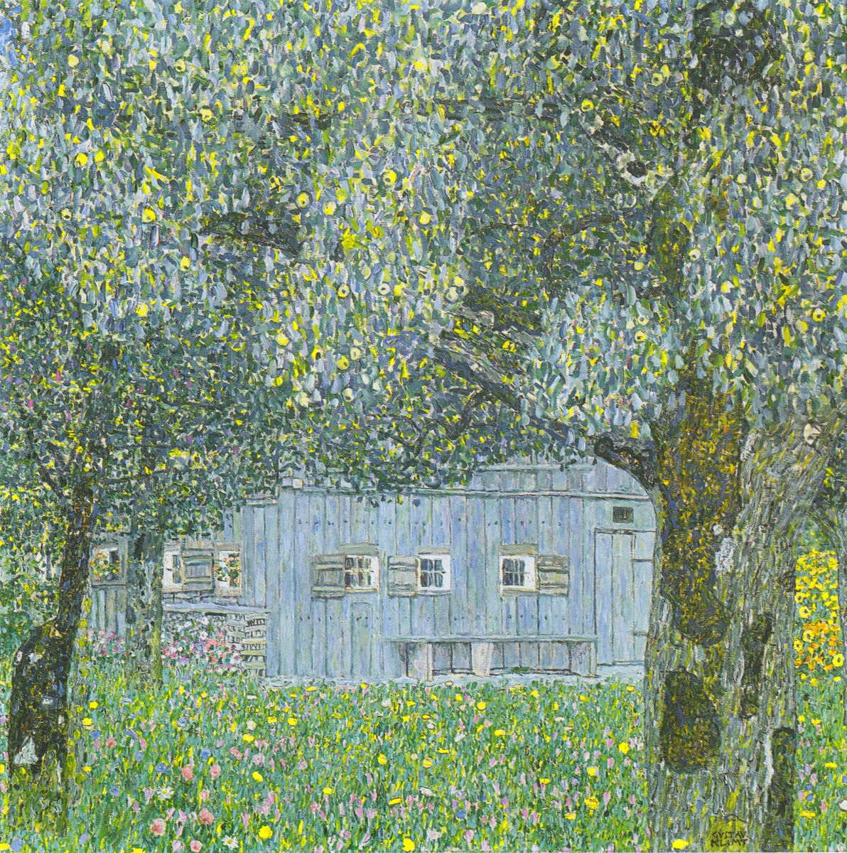 Oberosterreichisches Bauernhaus Oil Painting by Gustav Klimt