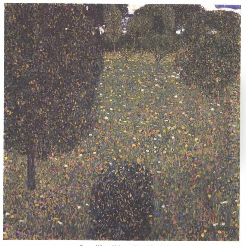 Blossoming Meadow Oil Painting by Gustav Klimt