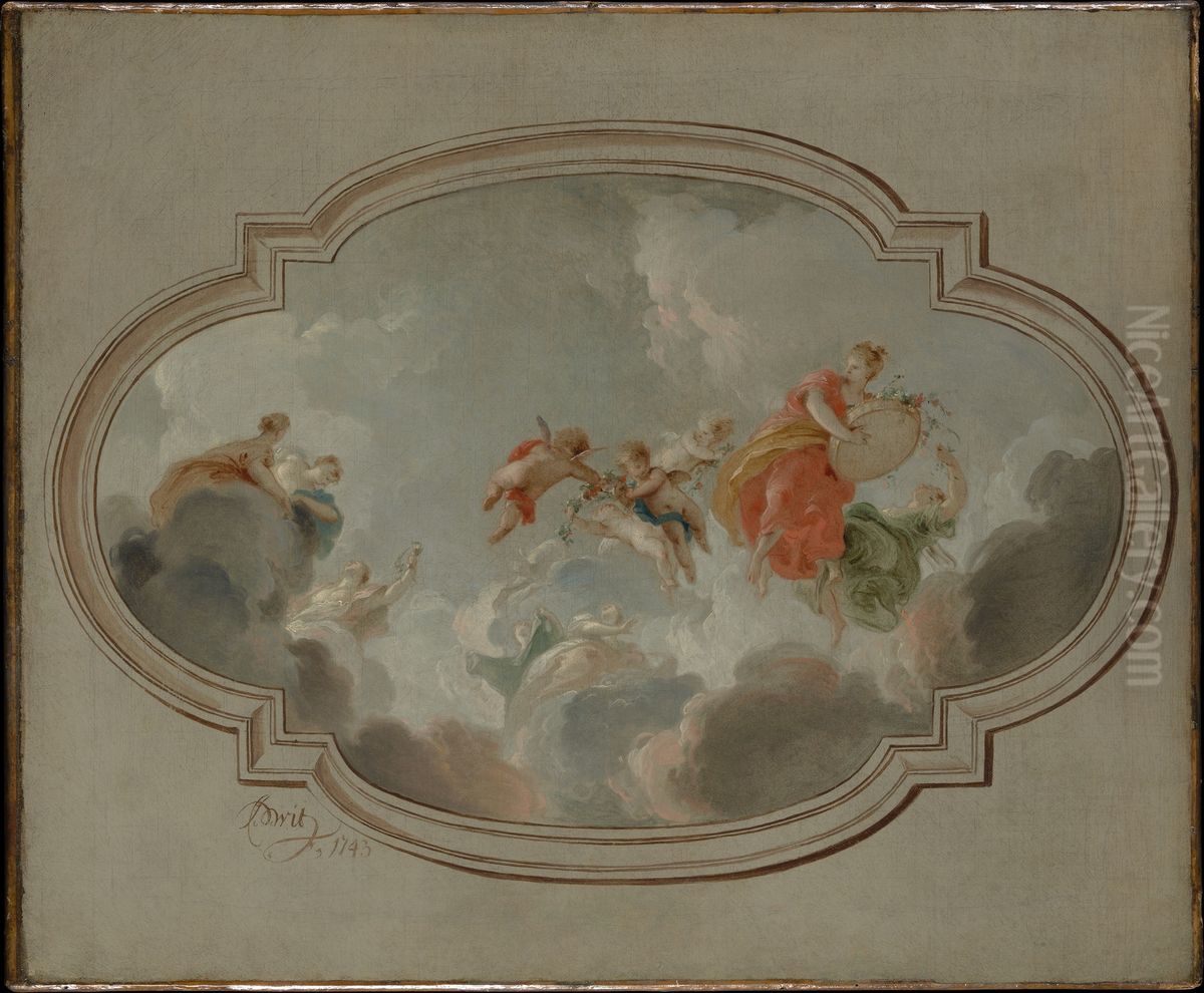 Flora and Zephyr Oil Painting by Jacob de Wit