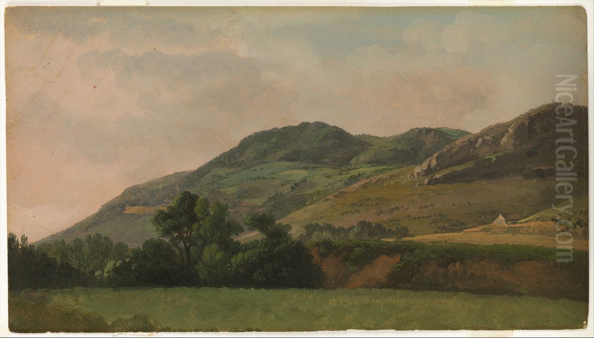 Mountainous Landscape at Tivoli Oil Painting by Simon Denis