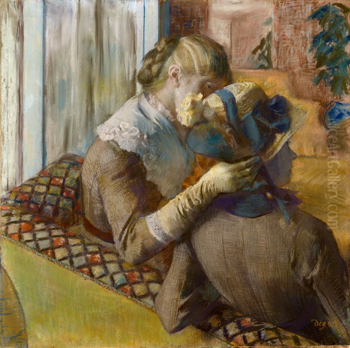 At the Milliner's Oil Painting by Edgar Degas