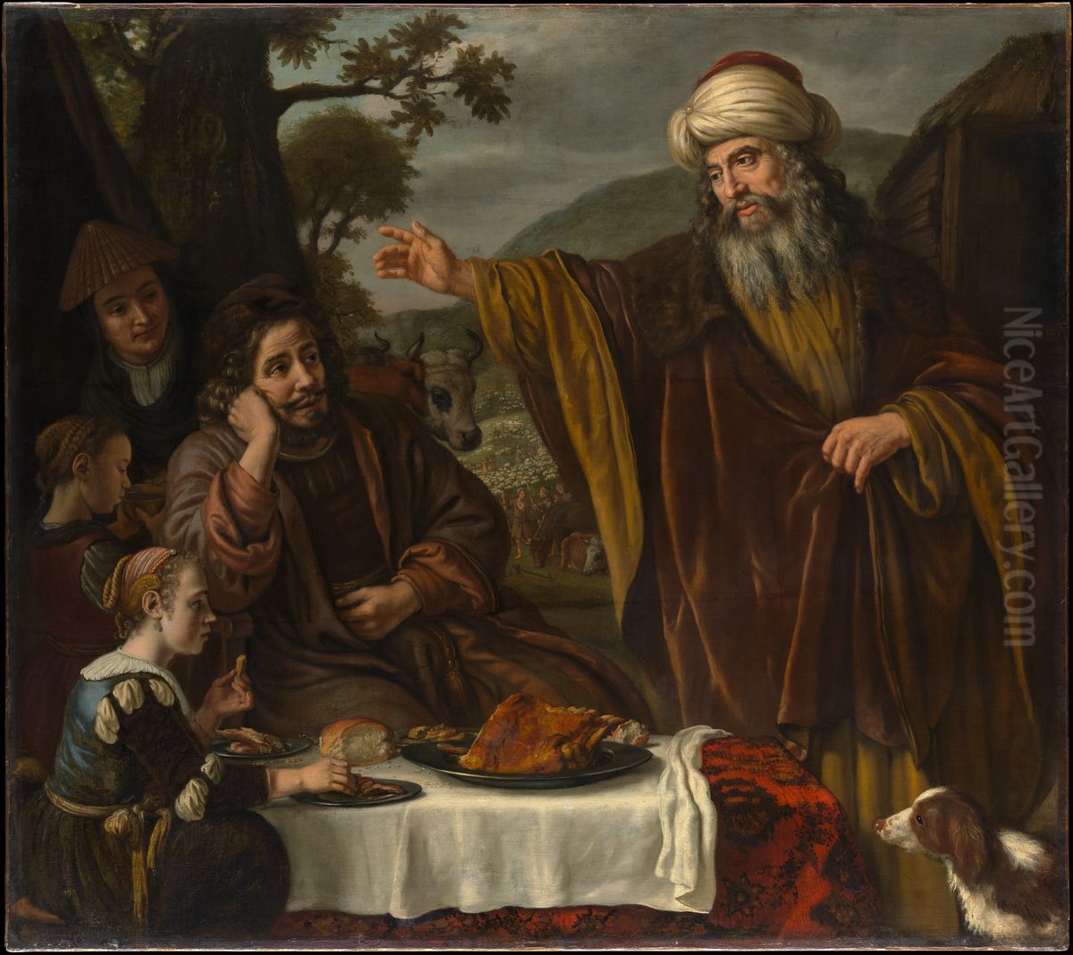 Abraham's Parting from the Family of Lot Oil Painting by Jan Victors