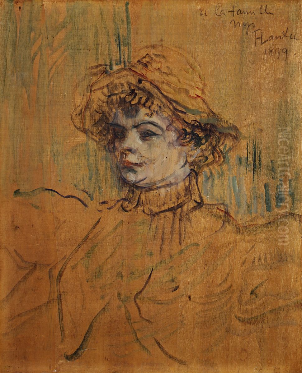 Mademoiselle Nys Oil Painting by Henri De Toulouse-Lautrec