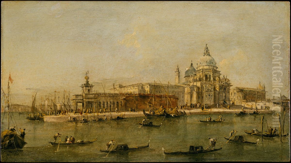 The Dogana and Santa Maria della Salute Oil Painting by Francesco Guardi