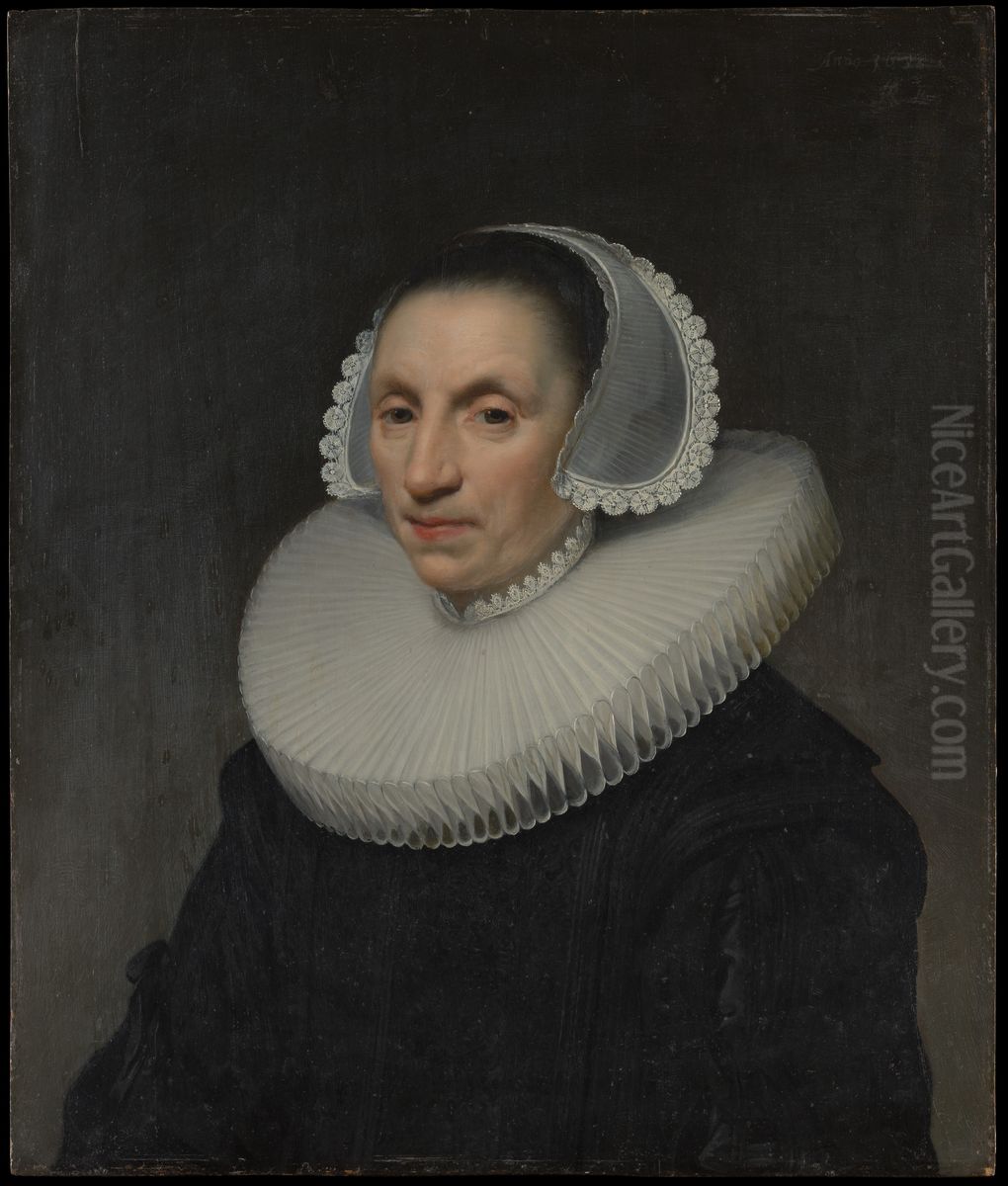 Portrait of a Woman Oil Painting by Jan Van Ravesteyn