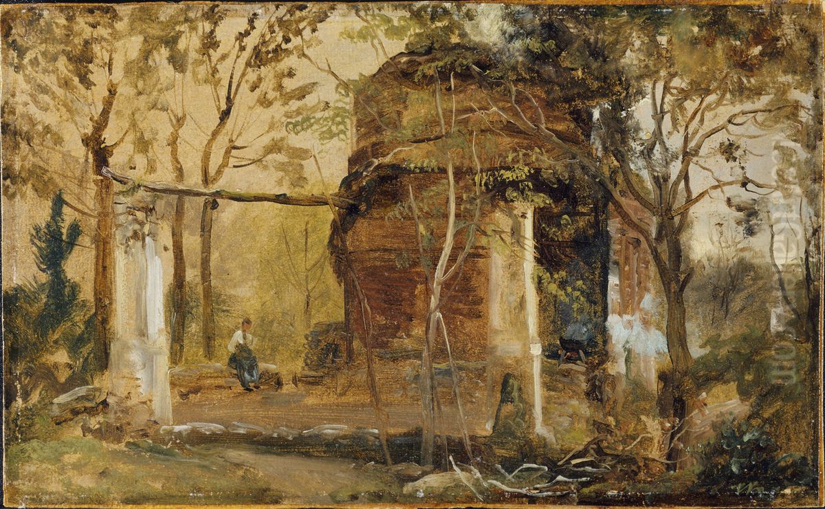 Mausoleum of San Vito near Pozzuoli Oil Painting by Johan Wilhelm Ludwig Dahl