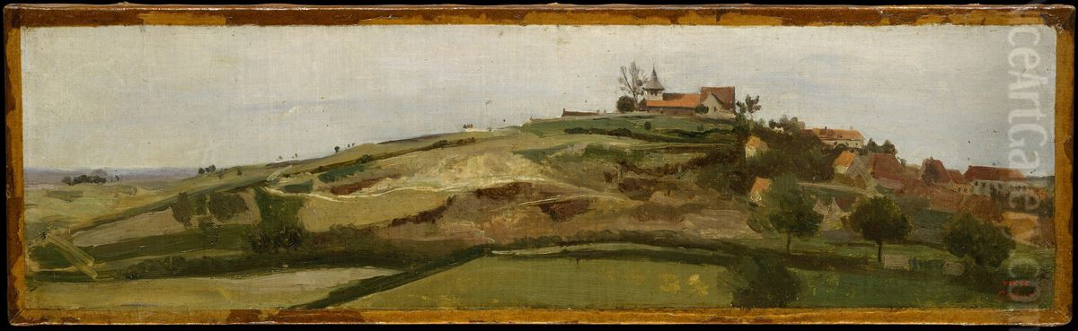 View of Lormes Oil Painting by Jean-Baptiste Camille Corot