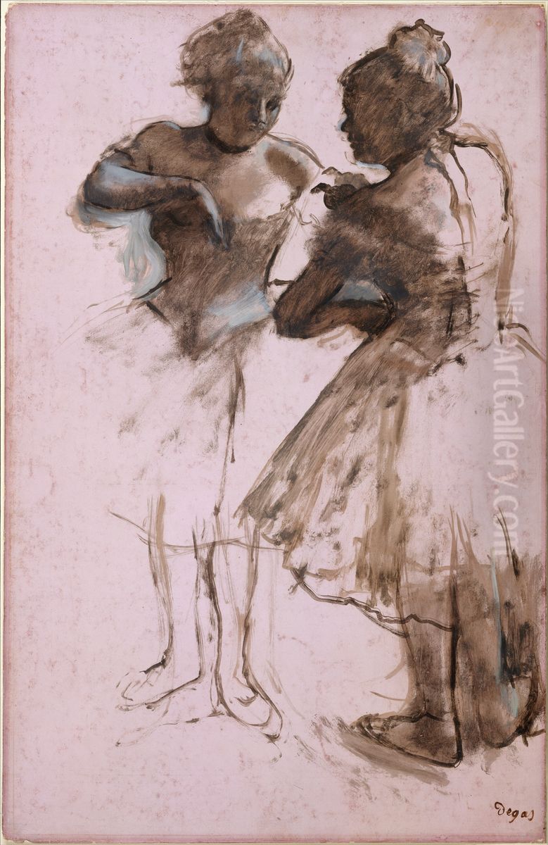 Two Dancers Oil Painting by Edgar Degas