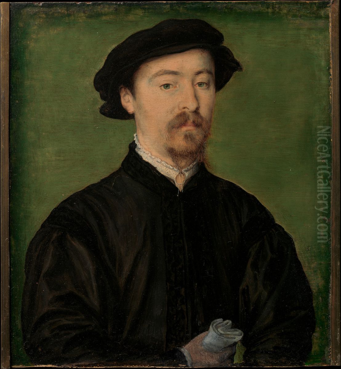 Portrait of a Man with Gloves Oil Painting by Corneille De Lyon