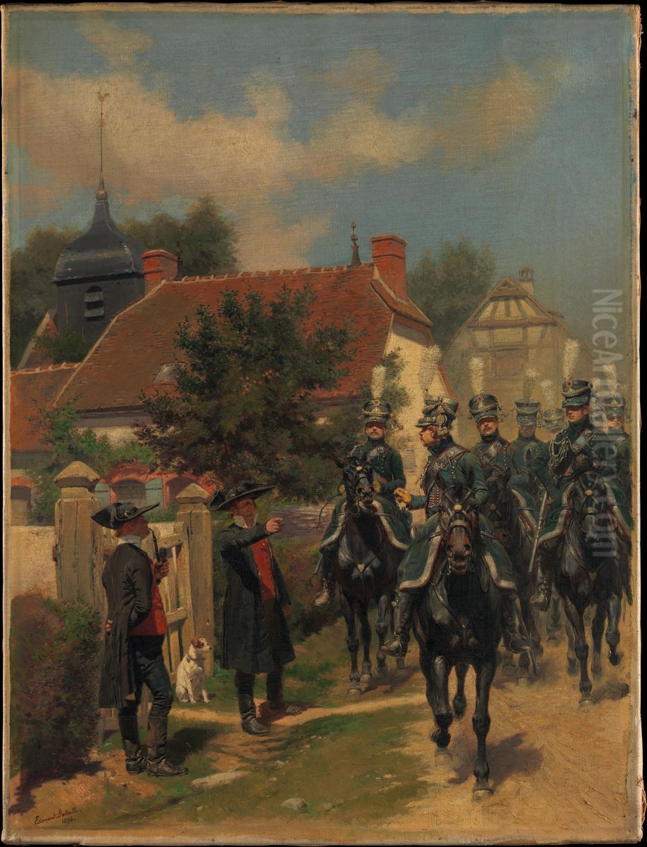 Gendarmes d'Ordonnance Oil Painting by Edouard Detaille