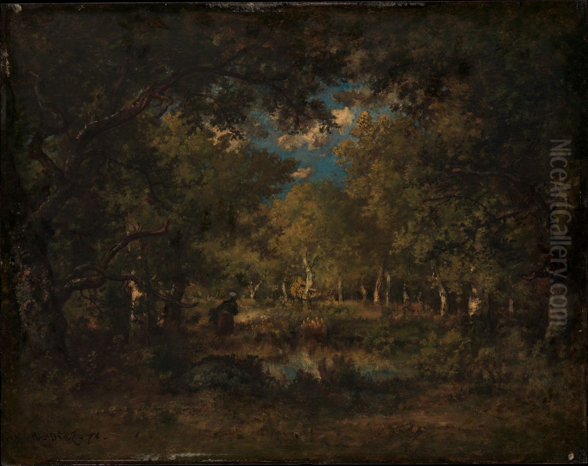 The Forest of Fontainebleau Oil Painting by Narcisse Virgilio Diaz