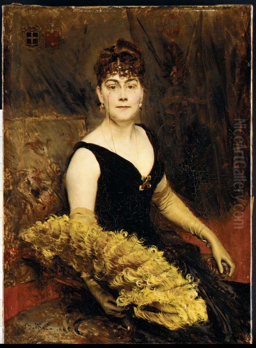 Mrs. Charles Warren-Cram (Ella Brooks Carter, 1846-1896) Oil Painting by Giovanni Boldini