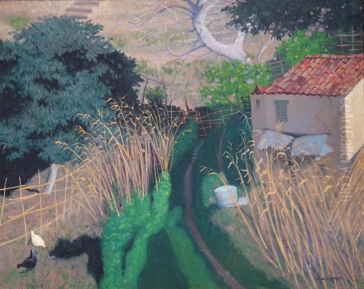 Maison et roseaux Oil Painting by Felix Vallotton
