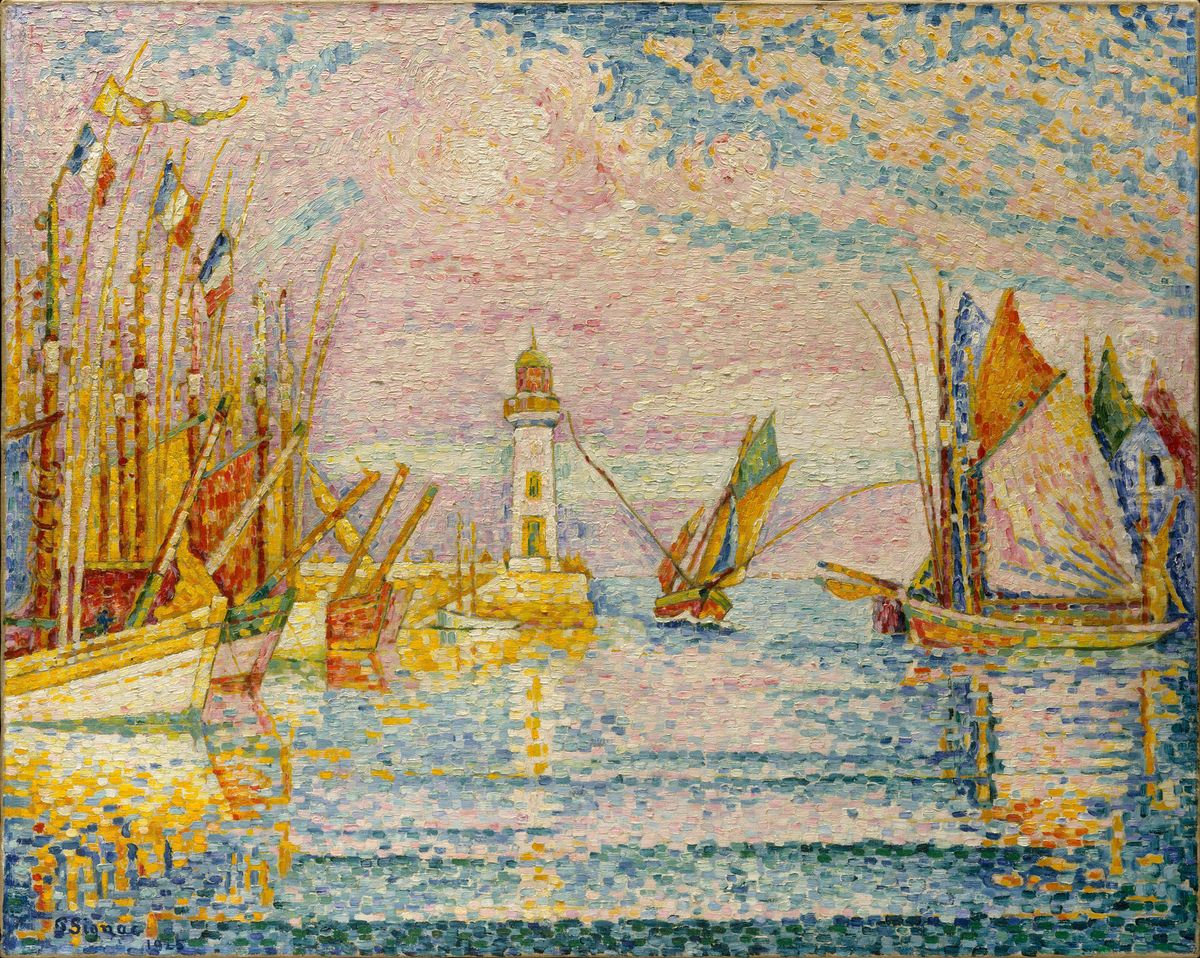Le phare, Groix Oil Painting by Paul Signac
