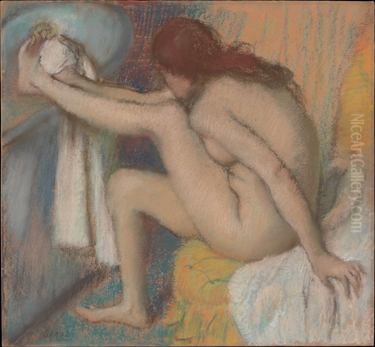 Woman Drying Her Foot Oil Painting by Edgar Degas