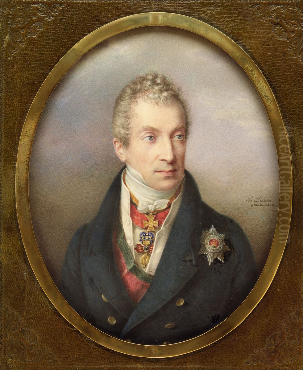 Prince Klemens Wenzel Lothar von Metternich (1773-1859) Oil Painting by Friedrich Lieder