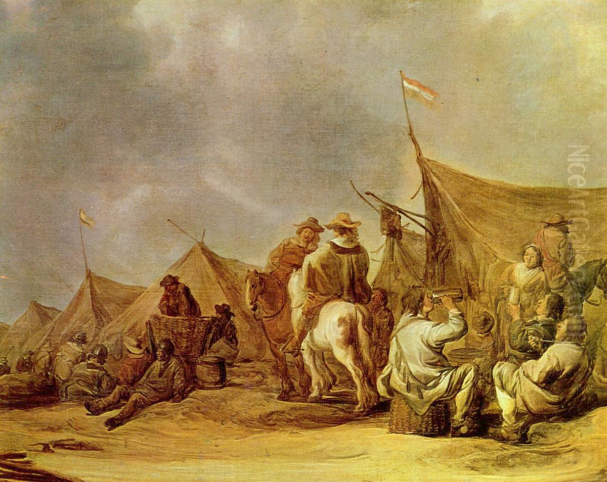 Camp au repos Oil Painting by Benjamin Gerritsz Cuyp