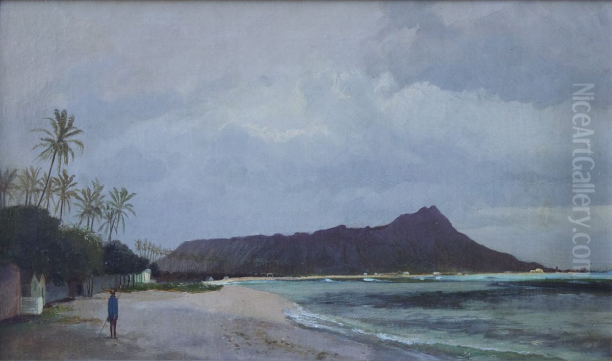Waikiki Beach Oil Painting by Charles Furneaux