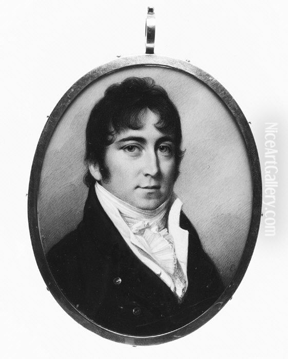 Portrait of a Man, Said to Be Mr. De Wolf Oil Painting by George Engleheart