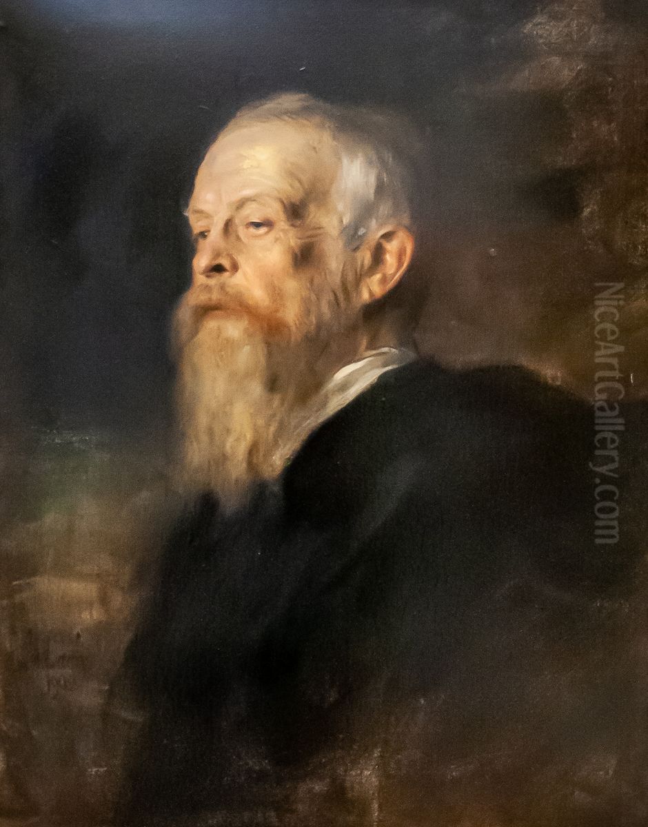 Prince Regent Luitpold of Bavaria (1821-1912) Oil Painting by Lenbach Franz Von