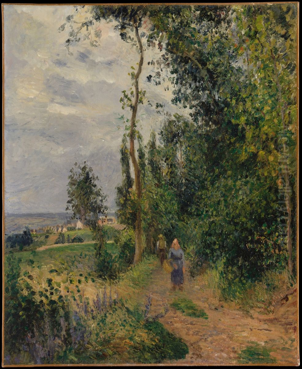 Cote des Grouettes, pres de Pontoise Oil Painting by Camille Pissarro