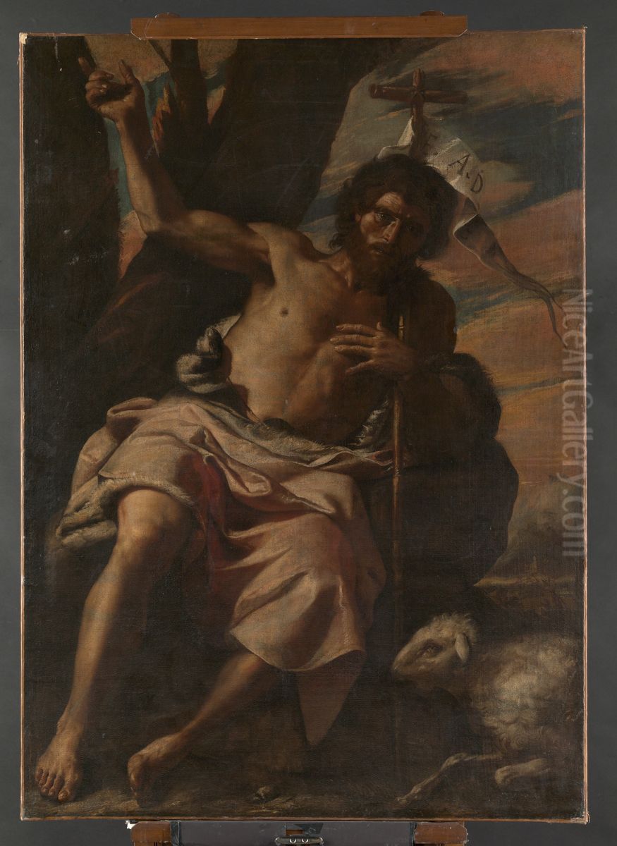 Saint John the Baptist Preaching Oil Painting by Mattia Preti