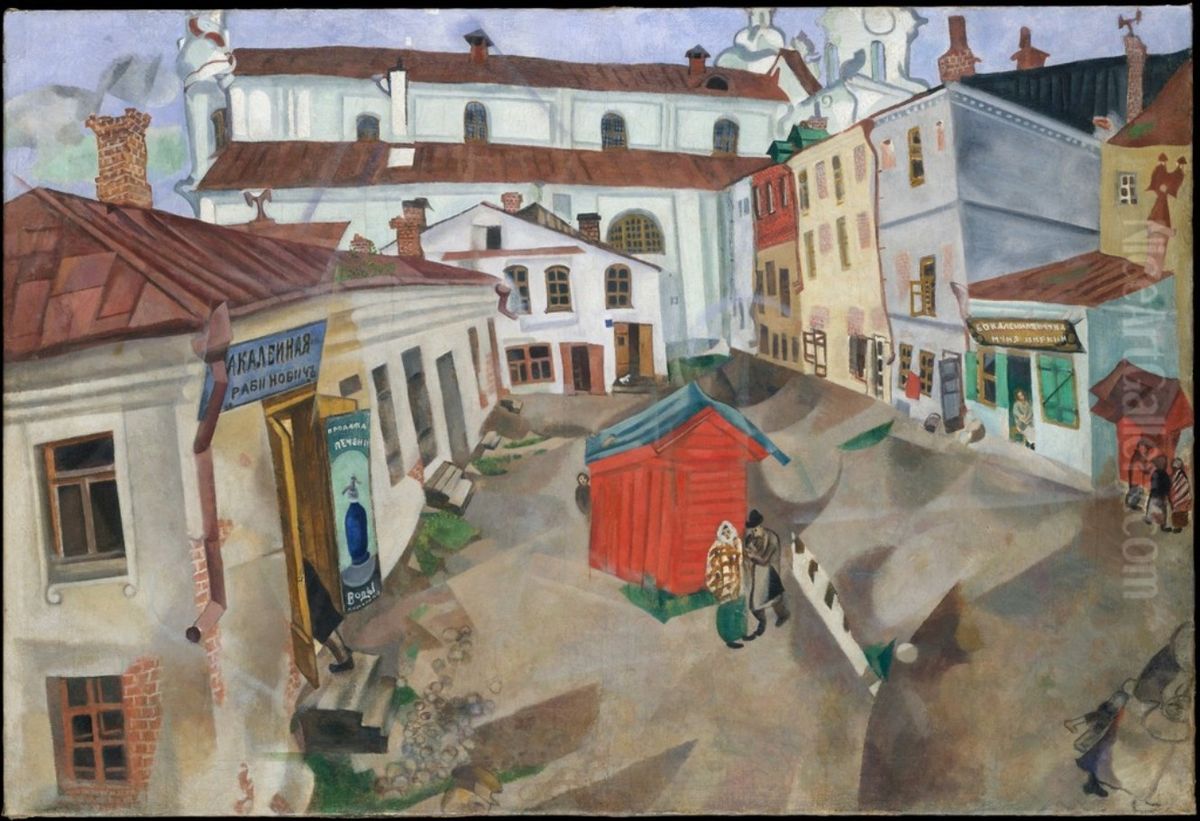 The Marketplace, Vitebsk Oil Painting by Marc Chagall