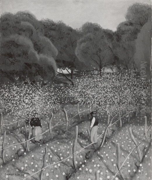 Flowering Peach Trees, Provence Oil Painting by Felix Vallotton