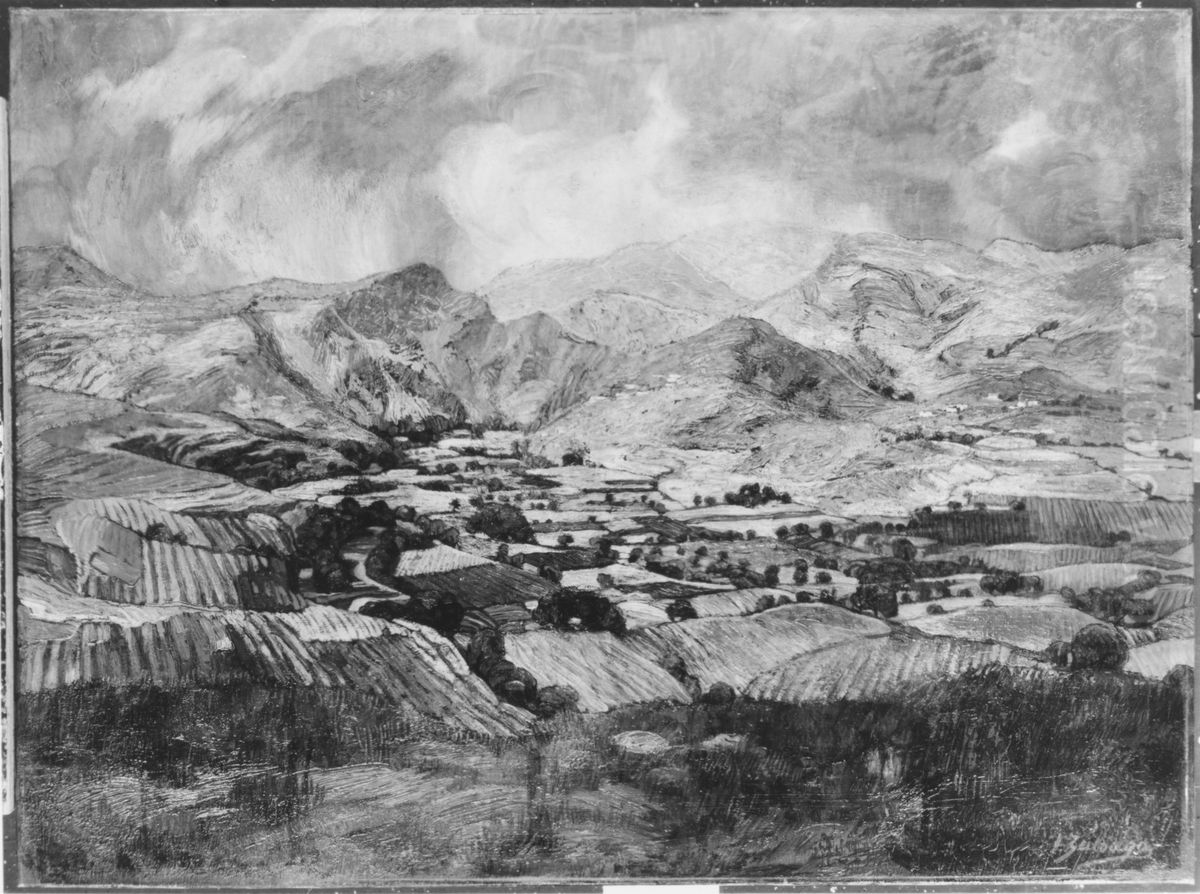 Mountains of Calatayud Oil Painting by Ignacio Zuloaga