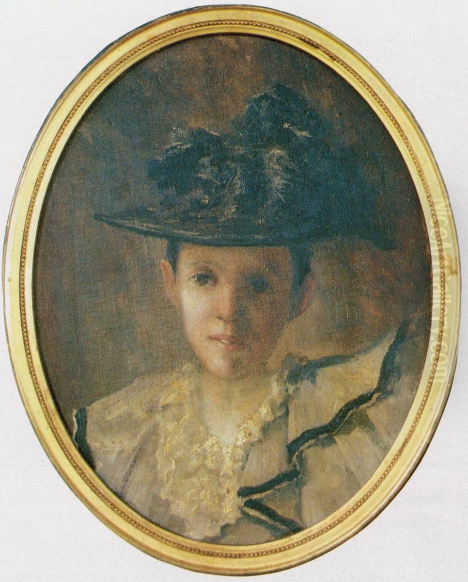 Portrait of Hester Judd Dickson Hitchcock' Oil Painting by D. Howard Hitchcock