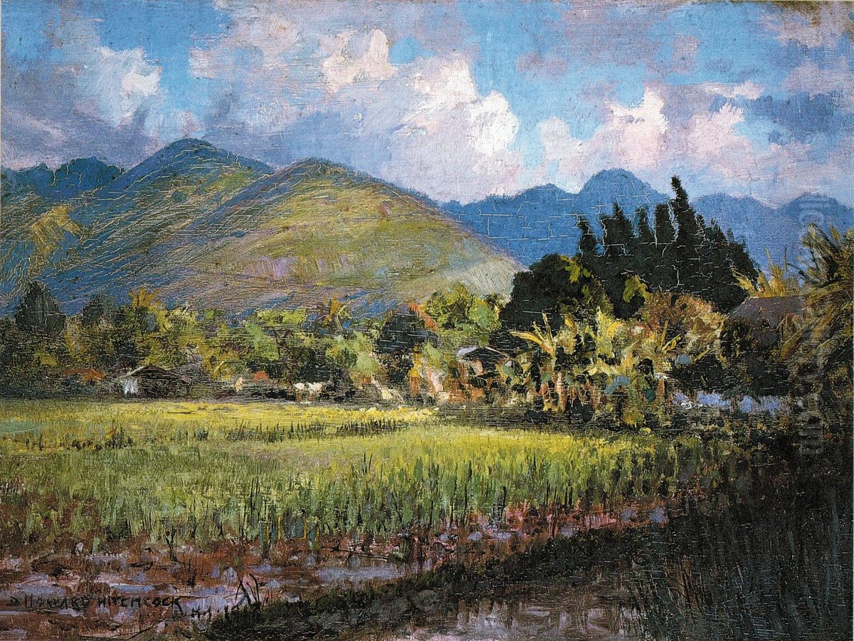 Round Top from Kewalo Oil Painting by D. Howard Hitchcock