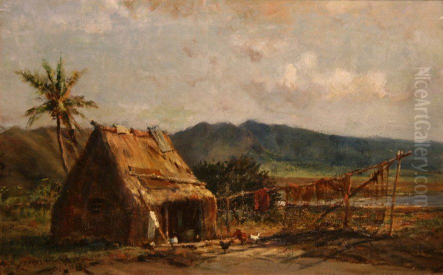 Ala Moana Beach, Oahu Oil Painting by D. Howard Hitchcock