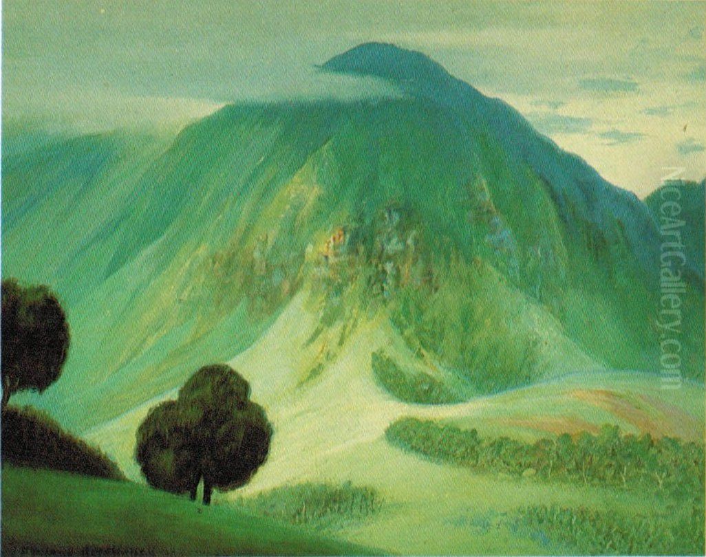 Selkirk's Peak Oil Painting by D. Howard Hitchcock