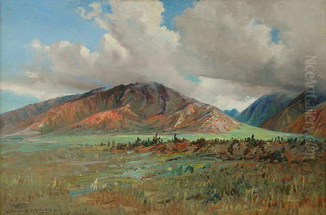 Valley Isle' Scene in The Island of Maui Oil Painting by D. Howard Hitchcock