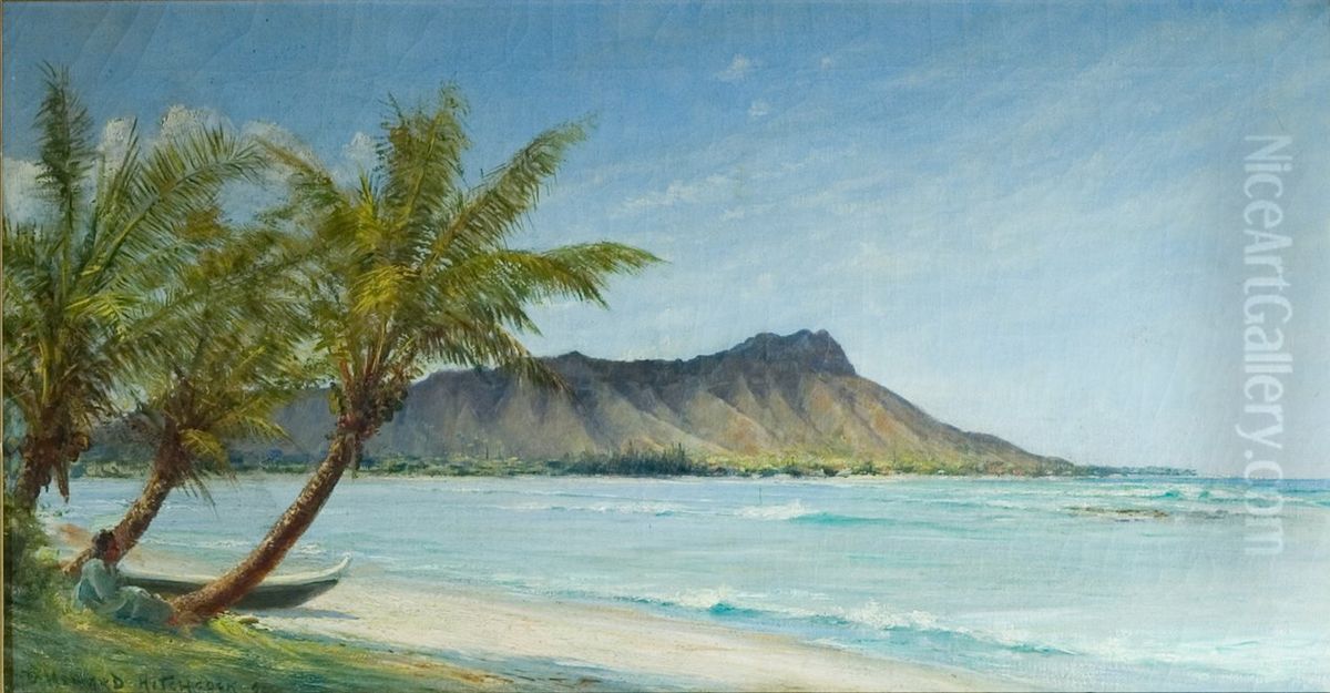 Waikiki Beach in Sunlight Oil Painting by D. Howard Hitchcock