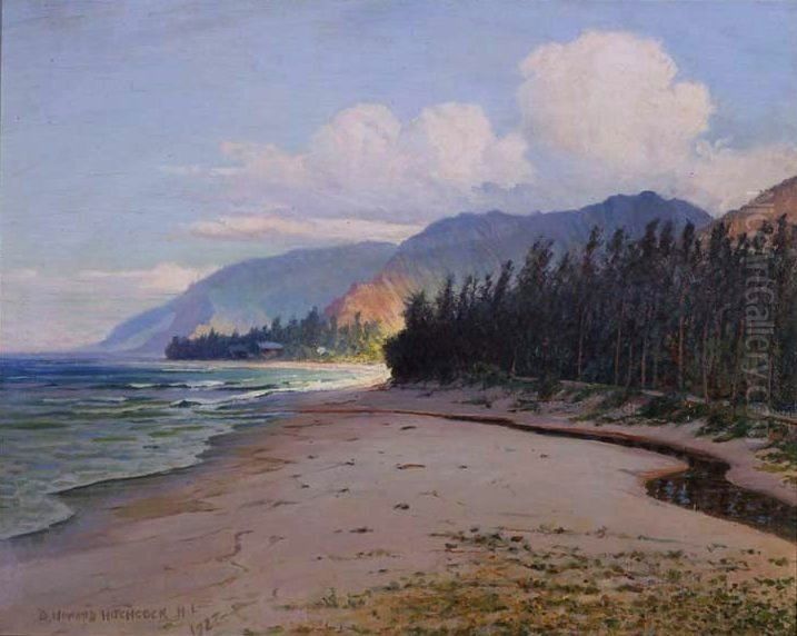 Windward Side of Oahu Oil Painting by D. Howard Hitchcock