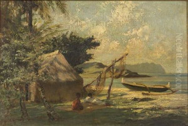 Windward Oahu, Hawaii Oil Painting by D. Howard Hitchcock