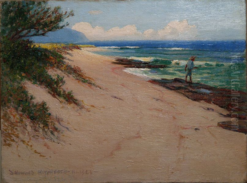 Mokuleia Beach Oil Painting by D. Howard Hitchcock